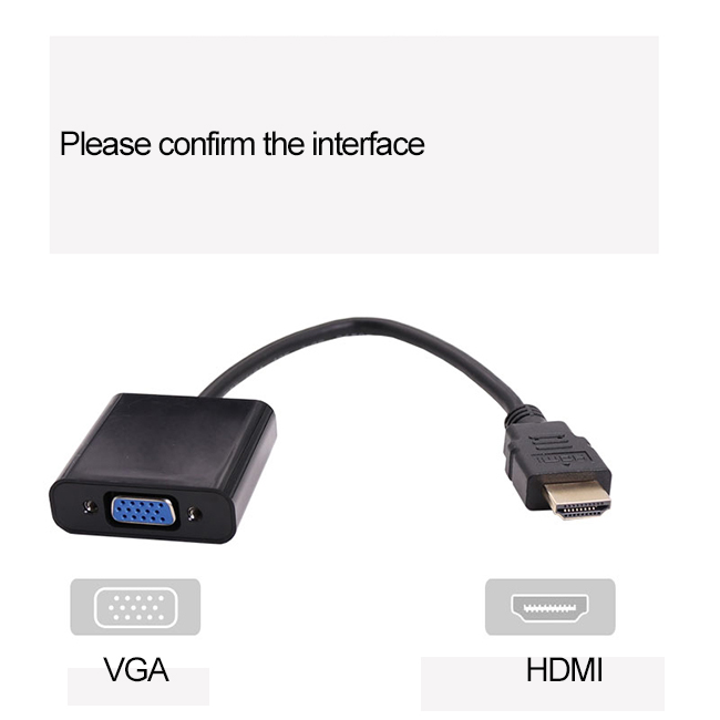 HDMI male to VGA female