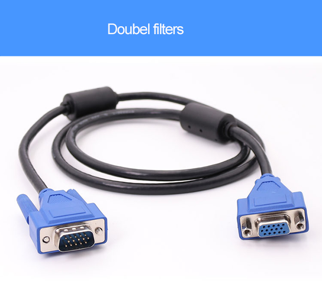 VGA cable with 2 filters