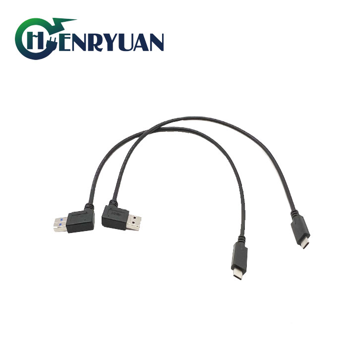 USB 2.0 Right Angle Type A male to Type C male